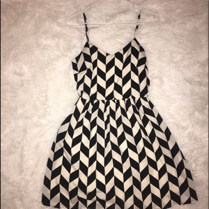 black and white dress